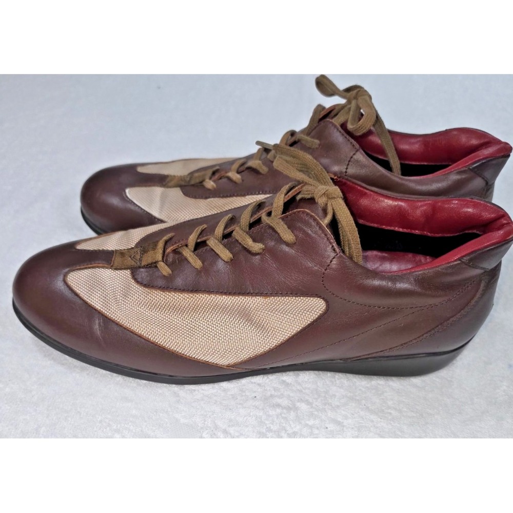 Bachrach Men's Dress Casual Shoes Size 12 Brown Beige Lace Up Leather
